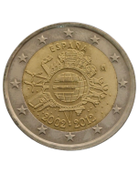 Espanha 2 Euros 2012 - 10 Anos de Circulação do Euro