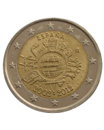 Espanha 2 Euros 2012 - 10 Anos de Circulação do Euro