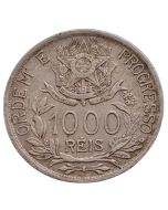 Brasil 1000 Réis 1913 - Estrelas Ligadas (Prata)