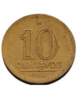 Brasil 10 Centavos 1944 - Com Sigla