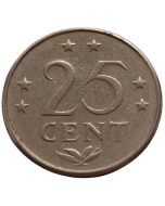 Antilhas Holandesas 25 Cents 1970