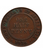 Austrália ½ Penny 1936