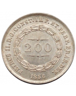 Brasil 200 Réis 1856 - Pérolas (Prata)