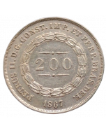 Brasil 200 Réis 1867 - Prata