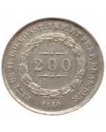 Brasil 200 Réis 1860 - Prata