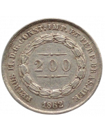 Brasil 200 Réis 1862 - Prata