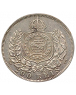 Brasil 200 Réis 1867 - Prata