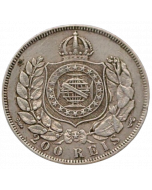 Brasil 200 Réis 1867 - Prata