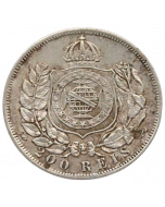 Brasil 200 Réis 1868 - Prata