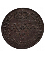 Brasil 20 Réis 1820 R - 48 Pérolas