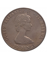 Santa Helena 50 Pence 1984 - Visita Real