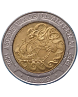 San Marino 500 Liras 1992 - 500º Aniversário - Descoberta da América