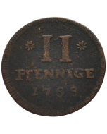 Principado de Waldeck 2 Pfennig 1755