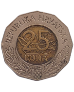 Croácia 25 Kunas 1997 - Região do Danúbio croata