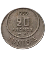 Tunísia 20 Francos 1950 - Protetorado Francês