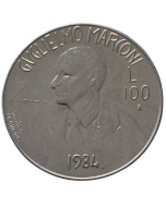 San Marino 100 Liras 1984 - Guglielmo Marconi