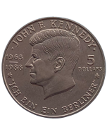 Niuê 5 Dólares 1988 FC - John F. Kennedy