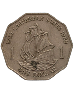 Caribe Oriental 1 Dólar 1989