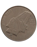 República Dominicana ½ Peso 1989 - Farol a Colon