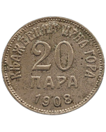 Montenegro 20 Para 1908