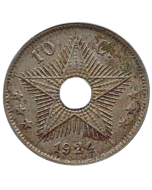 Congo Belga 10 Cêntimos 1924