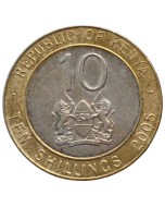 Quênia 10 Shillings 2005
