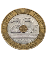 França 20 Francos 1992 - Trimetálica