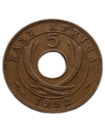 África Oriental Britânica 5 Centavos 1952