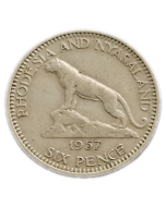 Rodésia e Niassalândia 6 Pence 1957