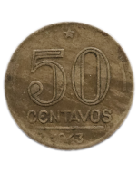 Brasil 50 Centavos 1943 - Níquel Rosa