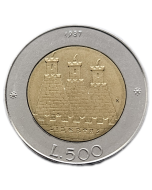 San Marino 500 Liras 1987 - Cidade de San Marino