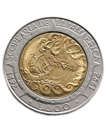 San Marino 500 Liras 1992 - 500º Aniversário - Descoberta da América
