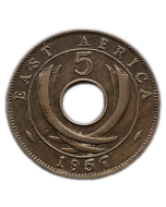 África Oriental Britânica 5 Cents 1957