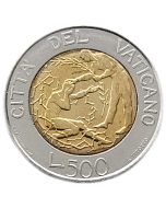 Vaticano 500 Liras 1997 - Receba Paz e Salvação - João Paulo II