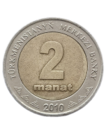 Turcomenistão 2 Manat 2010 