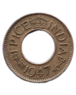 Índia Britânica 1 Pice 1947