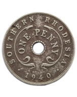 Rodésia do Sul 1 Penny 1940 - Colônia britânica