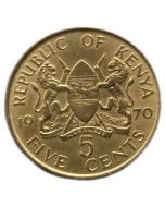 Quênia 5 Cents 1970