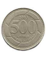Líbano 500 Livres 2003