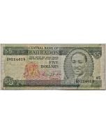 Barbados 5 Dólares 1975