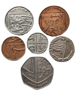Reino Unido - Escudo Britânico (Set com 6 moedas)