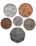 Reino Unido - Escudo Britânico (Set com 6 moedas)