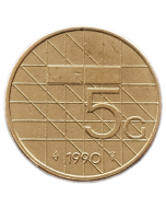 Países Baixos 5 Gulden 1990
