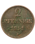 Hannover 2 pfennig 1851