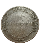 Toscana 5 Centésimos 1859 - Governo Provisório