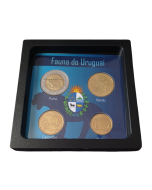 Série Fauna do Uruguai - 4 moedas FC no acrílico