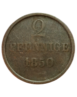 Reino de Hannover 2 pfennig 1850 
