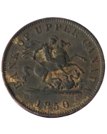 Banco do Alto Canadá (Províncias Canadenses) 1 centavo 1850