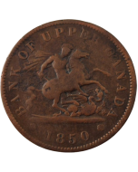 Banco do Alto Canadá (Províncias Canadenses) 1 Penny 1850