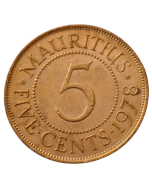 Maurício 5 Cents 1978 - Colônia Britânica